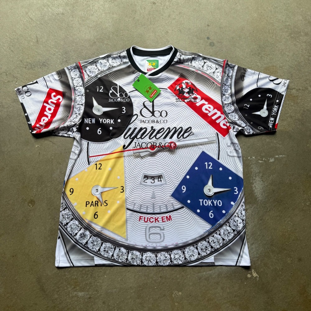 Supreme Jacob & Co La Martina Soccer Jersey White XL NWT